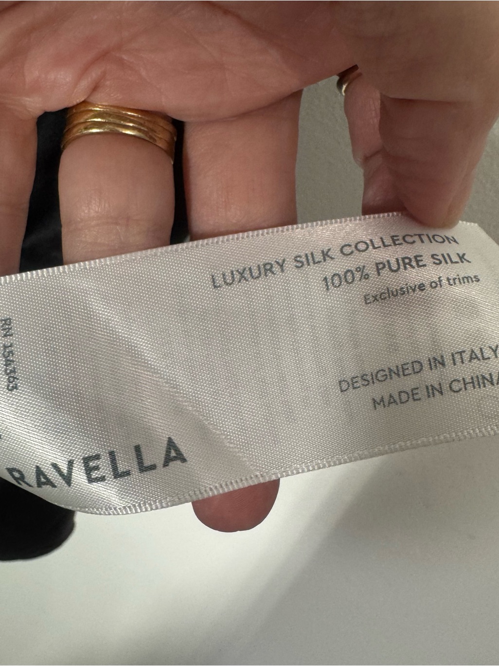 Ravella Women’s Size L Amalfi Silk Tank Top Blouse V-Neck Caviar Black Nwot! — image 8 of 8